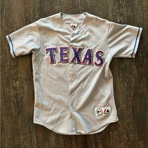 Vintage Michael Young Texas Rangers Majestic Stitched Jersey